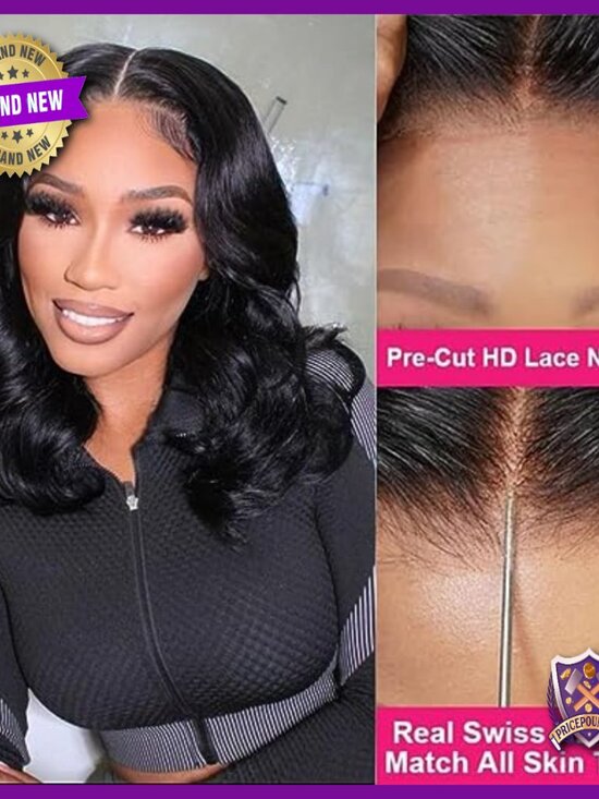 Glueless Human Hair Bob Wig 16 Inch 180 Density 4x4 Lace Closure main image 4